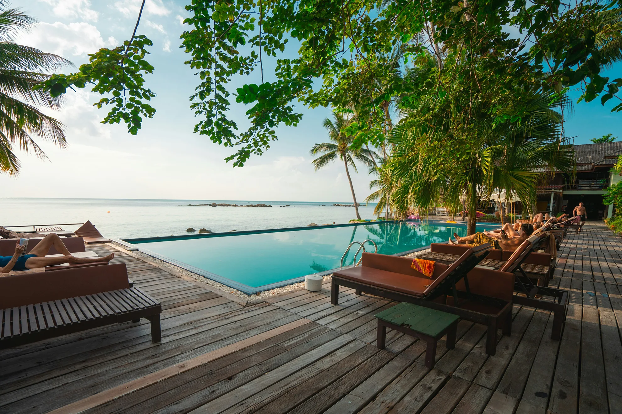 Azure Villas luxury resort beachfront infinity pool representing HostBrain booking assistant integration